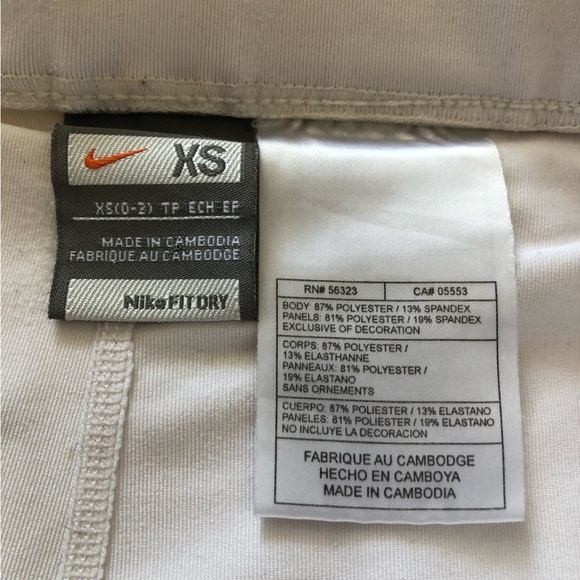 Nike Fit Dry Y2K Tennis Mesh Logo Embroidered Skirt in Light Yellow Size XS - Picture 8 of 10